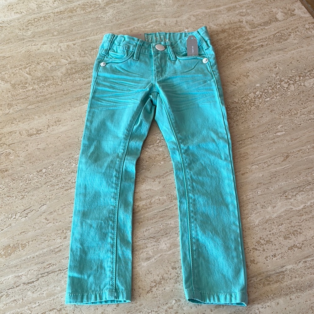 Tumble N Dry (mint colored) Skinny Malibu Jeans (girl’s size 4) NWT